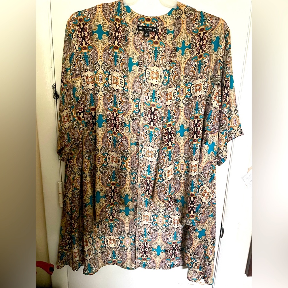 Colorful Paisley Print Loose FlowyTop